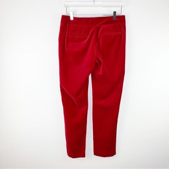 Ralph Lauren Rugby Velvet/Velour Red Crop Pants 8 - Picture 6 of 12